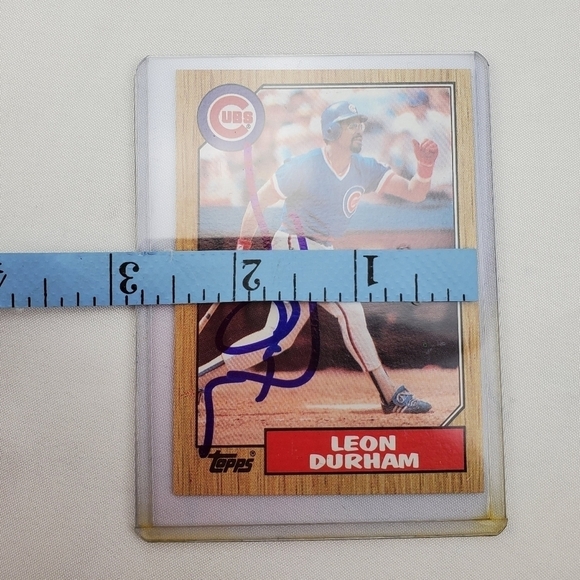 Leon Durham Autographed Signed Baseball Card 1987 Topps #290 - Picture 7 of 7